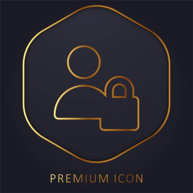 Altın çizgi premium logosunu veya simgesini engelle