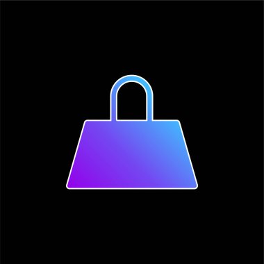 Mavi torba gradyan vektör simgesi