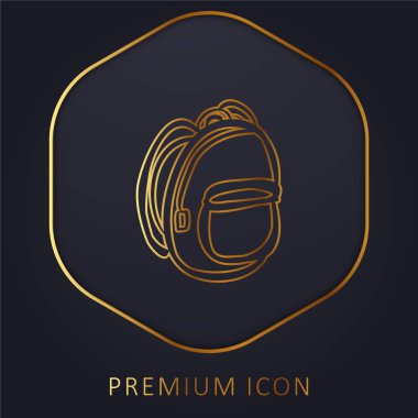 Sırt çantası El Taslak Altın Çizgi prim logosu veya simgesi