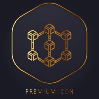 Altın hat prim logosu ya da simgesi engelle