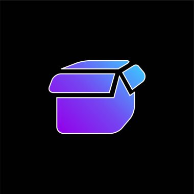 Siyah Kutu Aç Mavi Gradyan vektör simgesi