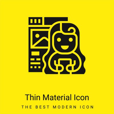 Blogger minimal bright yellow material icon clipart