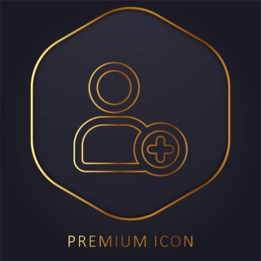 Bir Kişinin Özetlenmiş Arayüzü İşaretli Altın Satır prim logosu veya simgesi Ekle