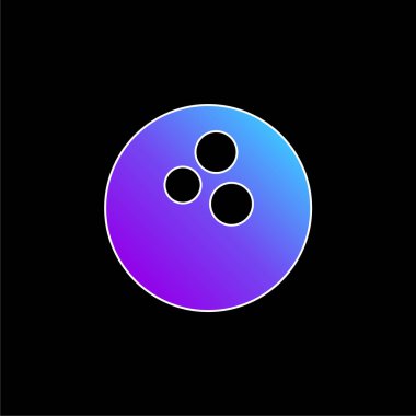 Bowling Topu mavi eğimli vektör simgesi