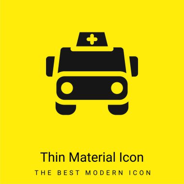 Ambulans en düşük düzeyde parlak sarı malzeme simgesi