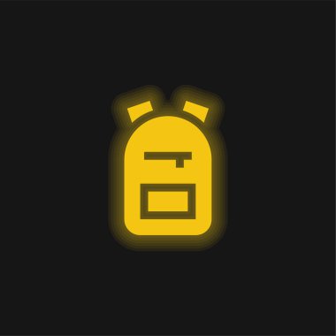 Sırt çantası sarı parlak neon simgesi