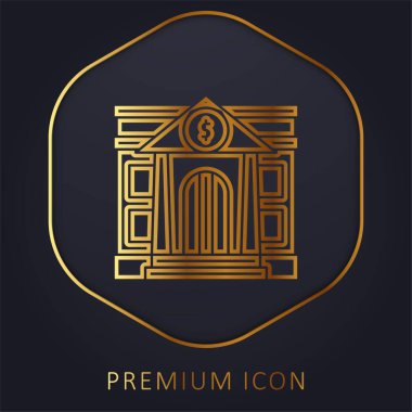 Banka altın hat premium logosu veya simgesi