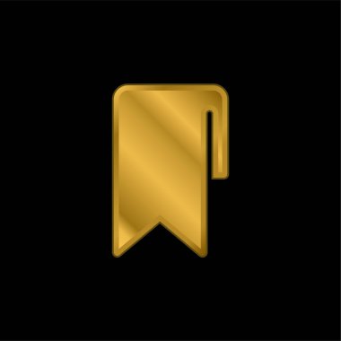 Yer imi altın kaplamalı metalik simge veya logo vektörü