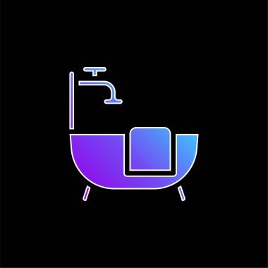 Küvet mavisi gradyan vektör simgesi