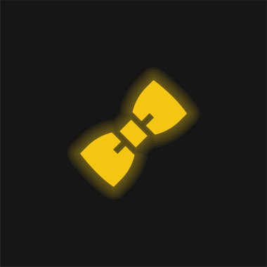 Papyon sarı parlak neon simgesi