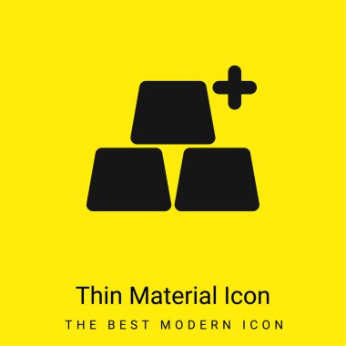 Add Objects minimal bright yellow material icon clipart