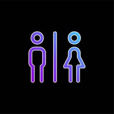Bathrooms blue gradient vector icon clipart