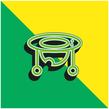 Baby Walker Green and yellow modern 3d vector icon logo clipart