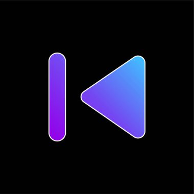 Geri Parça mavi eğimli vektör simgesi