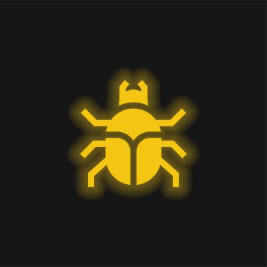 Böcek sarısı parlak neon simgesi