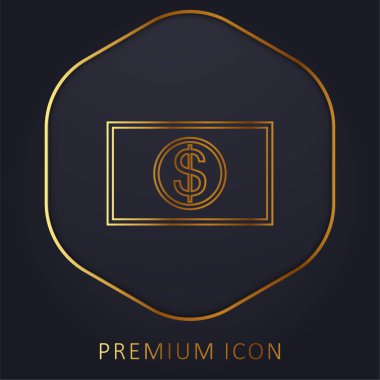 Büyük Dolar Bill altın çizgisi logosu veya simgesi