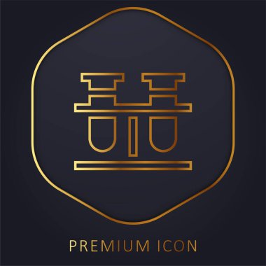 Altın çizgi prim logosunu ya da simgesini analiz et