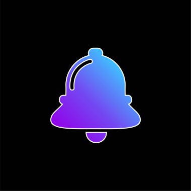 Alarm Çanı mavi eğimli vektör simgesi