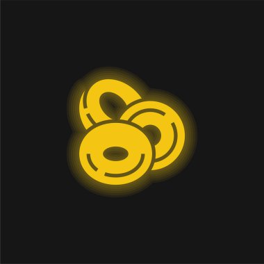 Kan hücreleri sarı parlayan neon simgesi