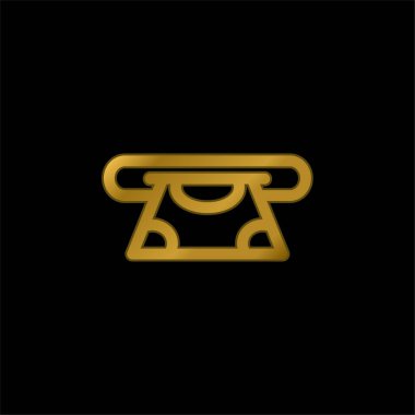 ATM Kart Altın Kaplama Metal Simge veya logo Vektörü