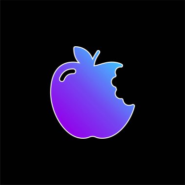 Apple blue gradient vector icon clipart