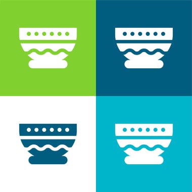 Bowl Düz 4 renk en küçük simge kümesi