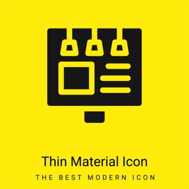 Reklam panosu en az sarı malzeme simgesi