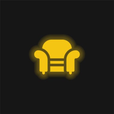 Koltuk sarı parlak neon simgesi