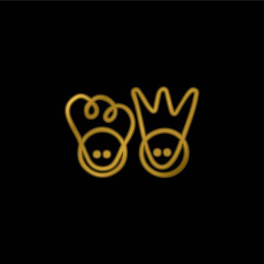 Reklamlar Scuttlepad logosu altın kaplama metalik simge veya logo vektörü