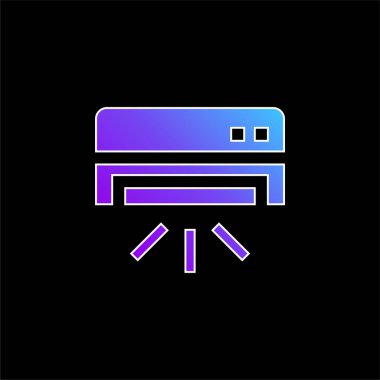 Hava Kliması mavi eğimli vektör simgesi