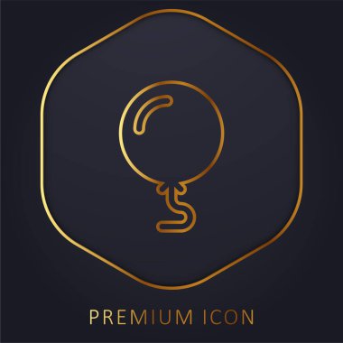 Balon altın çizgisi prim logosu veya simgesi