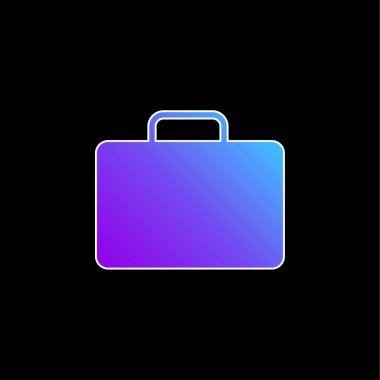 Siyah Evrak Çantası Mavi Gradyan vektör simgesi
