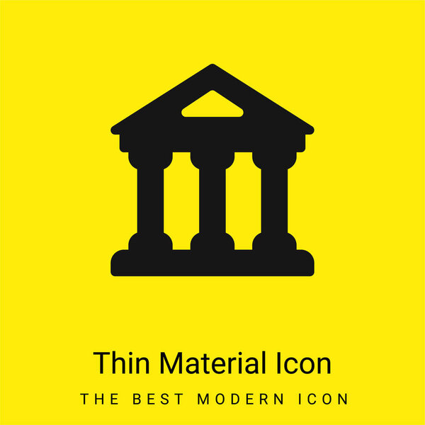 Банк минимальный ярко-желтый материал значок