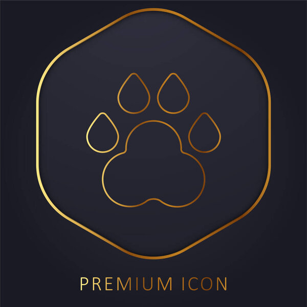 Логотип или значок золотой линии Animal Track