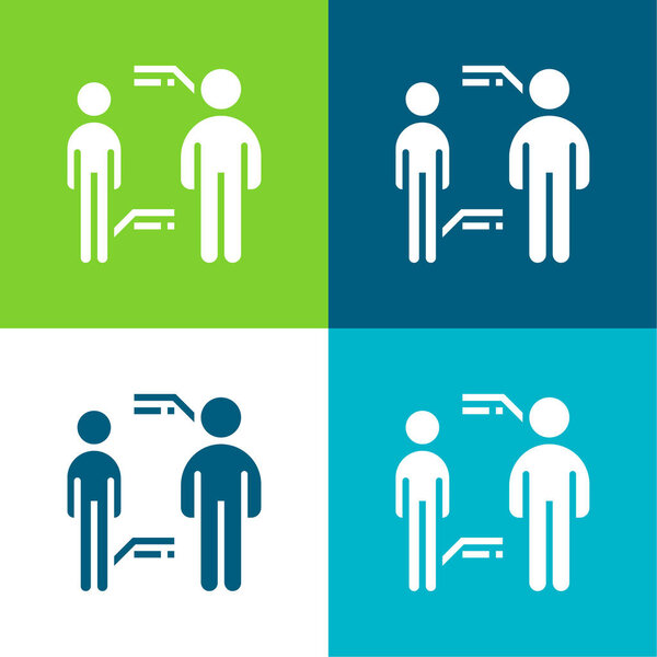 Bmi Flat four color minimal icon set