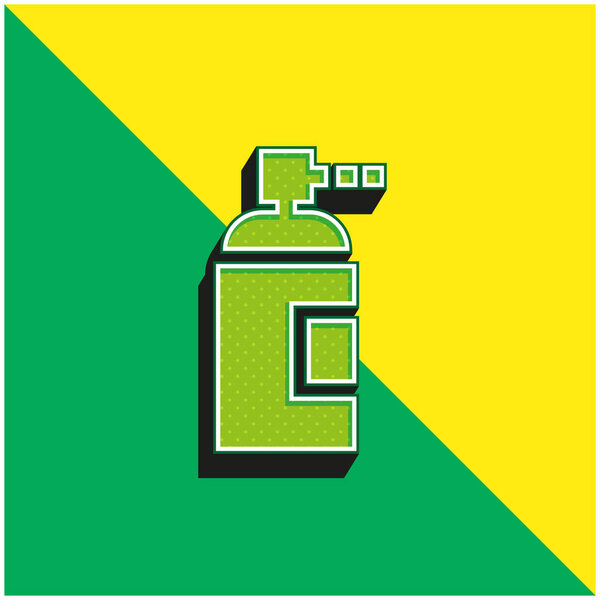 Aerosol Green and yellow modern 3d vector icon logo