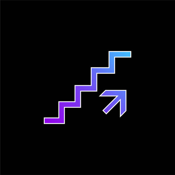 Ascending Stairs Signal blue gradient vector icon