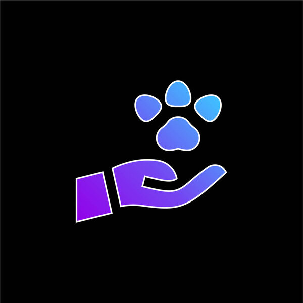 Animal blue gradient vector icon