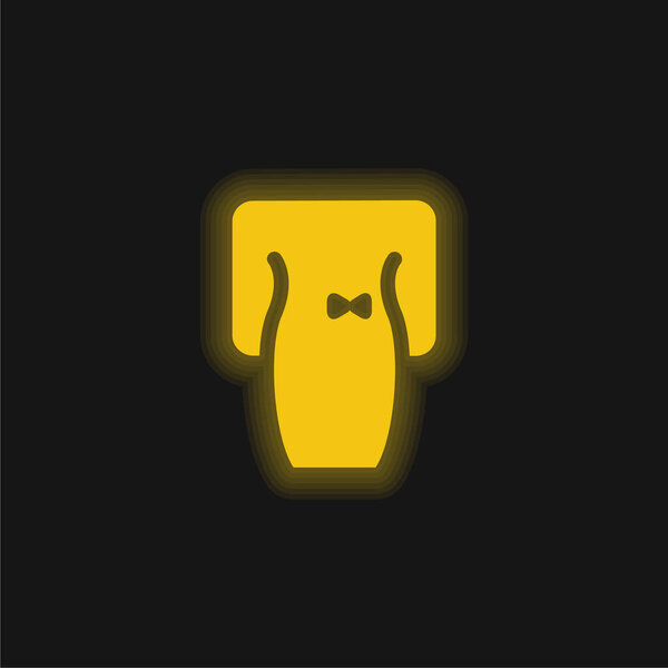 Желтый светящийся неоновый значок