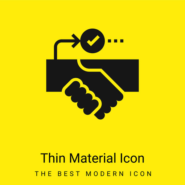 Предположение минимальный ярко-желтый значок материала