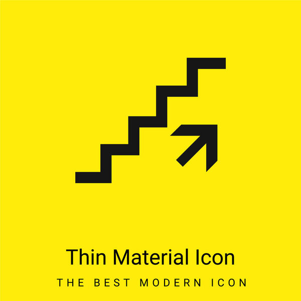 Ascending Stairs Signal minimal bright yellow material icon