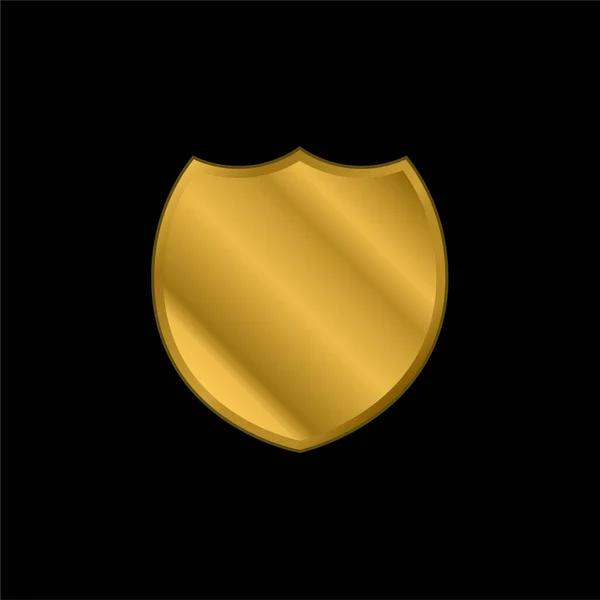 Insignia Negro Chapado Oro Icono Metálico Logo Vector — Vector de stock