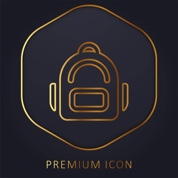 Рюкзак золотой линии премиум логотип или значок