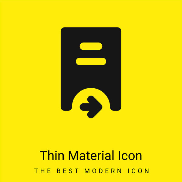 Банк минимальный ярко-желтый материал значок