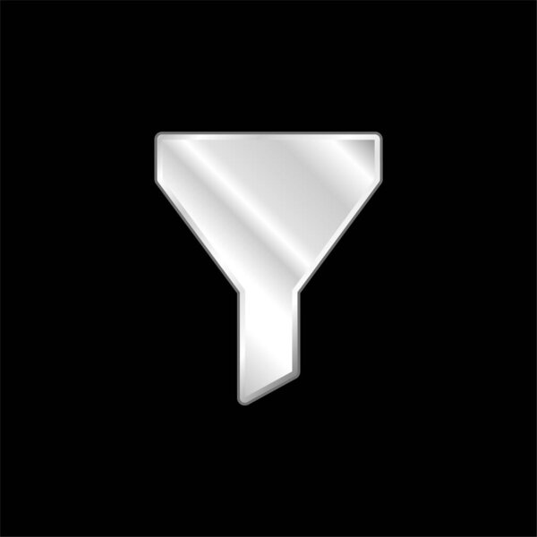 Big Funnel silver plated metallic icon