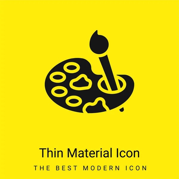 Мистецтво Мінімум Яскраво Жовтий Матеріал Значок — стоковий вектор