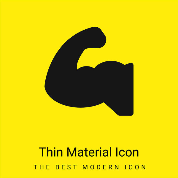 Biceps minimal bright yellow material icon