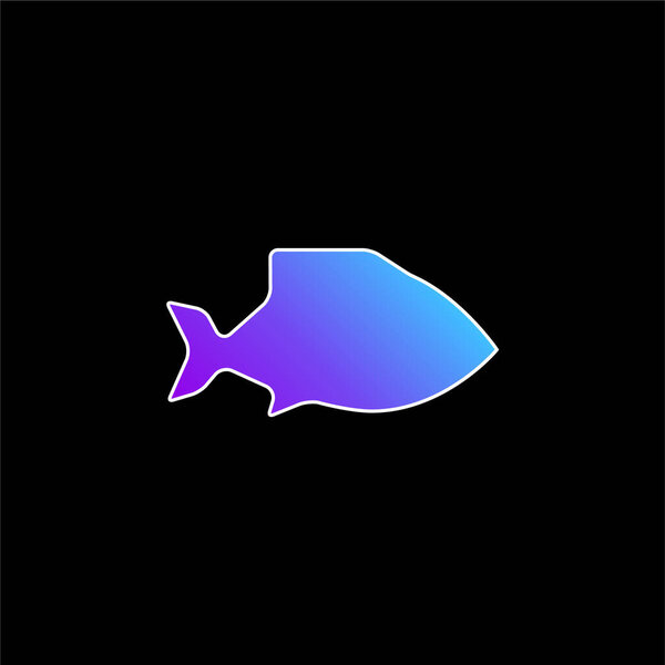 Big Fish blue gradient vector icon
