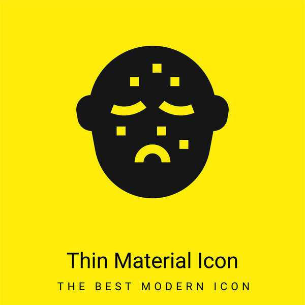 Угри минимальный ярко-желтый материал значок