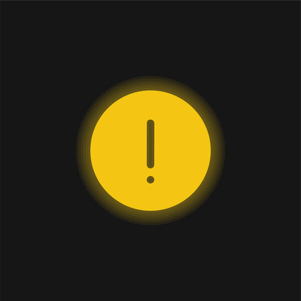 Тревога желтого светящегося неона